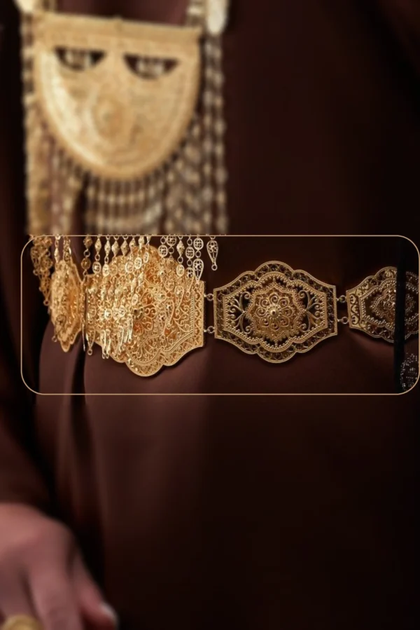 حزام مازنتي فخم من ذهب عيار 21 تصميم فاخر - Image 4